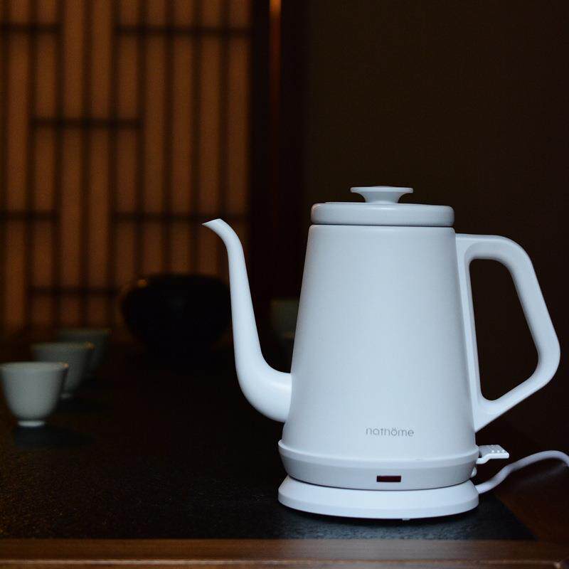 nathome/北欧欧慕NSH1810电热水壶家用烧水壶不锈钢随手泡小茶壶