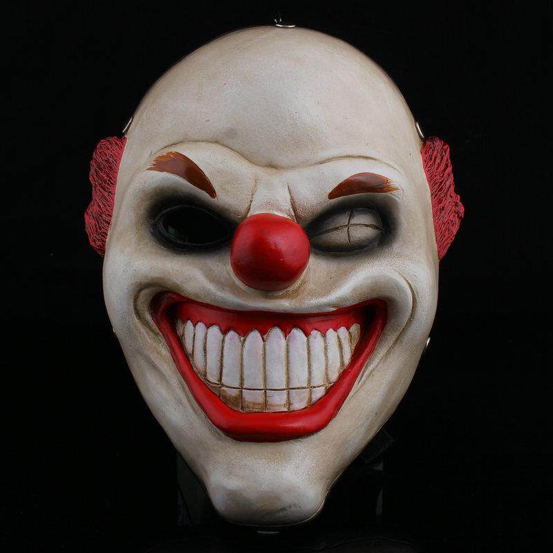 万圣节精品树脂Payday2主题珍藏版游戏收获日2系列邪恶小丑面具