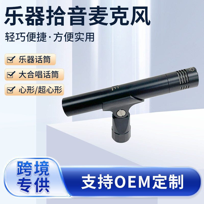 跨境专用小振膜电容拾音话筒大合唱乐器话筒超心形/心形