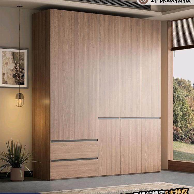 一门到顶衣柜深60cm主卧室家用平开门现代简约组装大容量实木衣橱