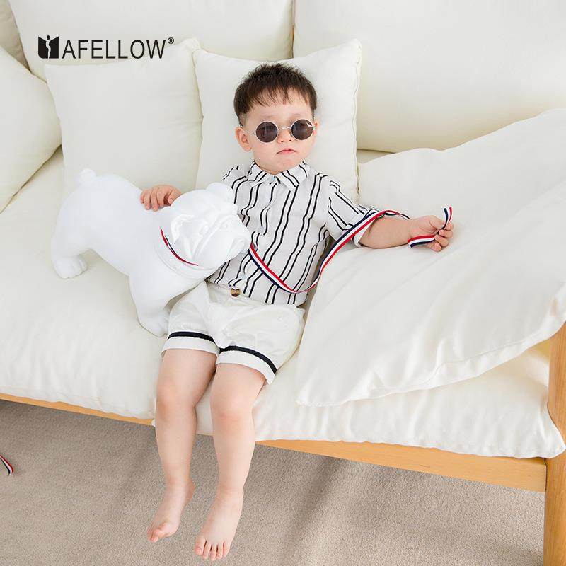 呆萌恶霸犬八哥摆件狗模型摄影道具儿童玩具坐骑记忆塑料狗模特