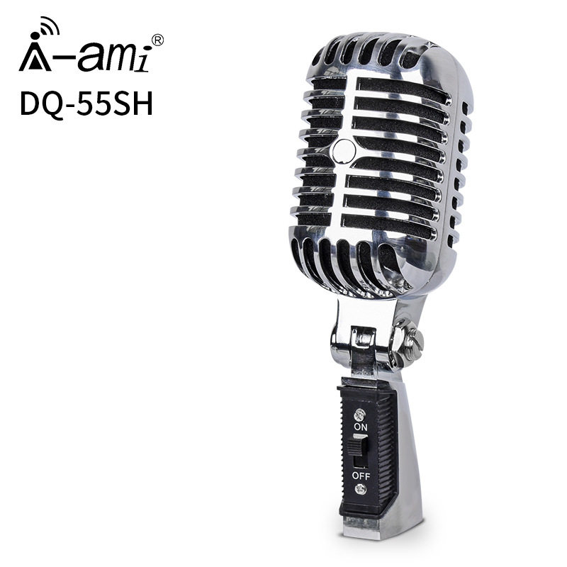 AMIDQ-55SH复古话筒有线麦克风全金属道具直播摄影舞台演出KTV