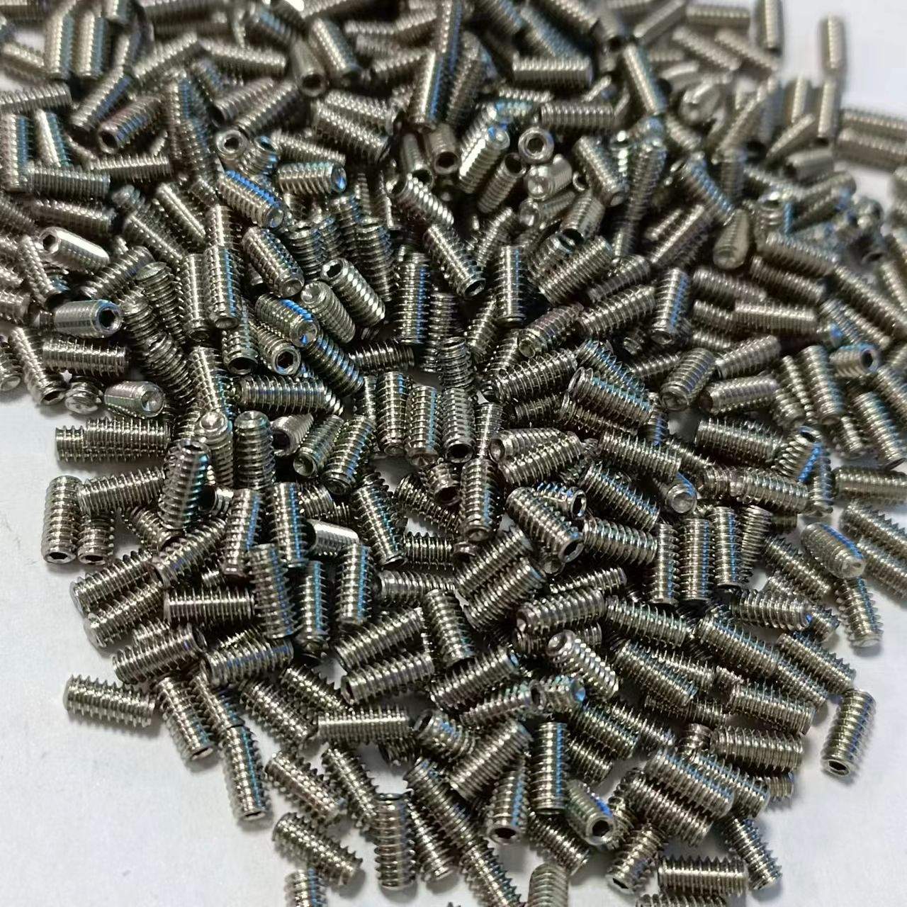 SUS304不锈钢内六角无头凹端英制机米螺丝止付紧定直径1/8-1/2