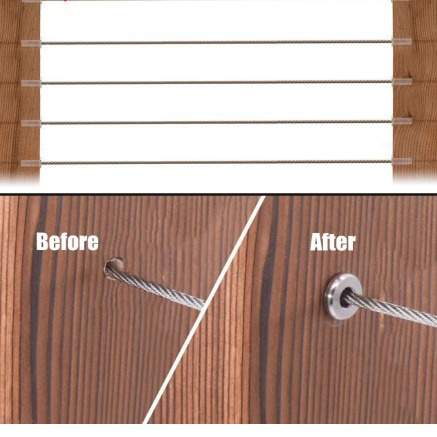 不锈钢钢丝绳保护套筒 80PCS 钢丝绳保护件 接线头 钢丝绳接线器