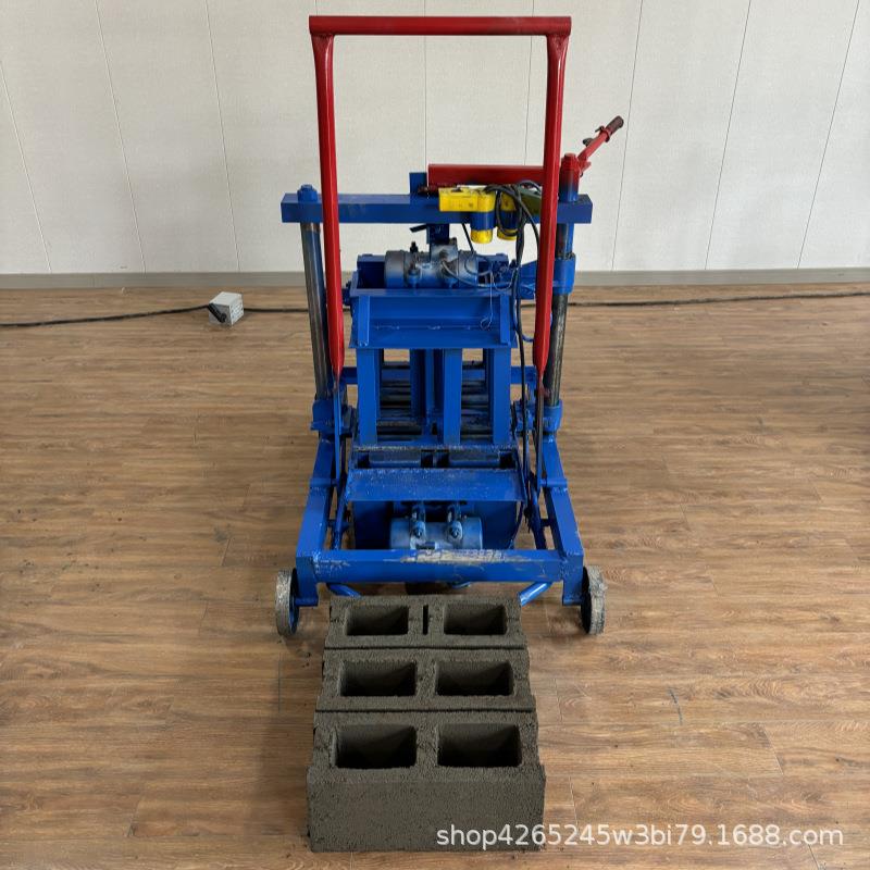 非洲小型移动免托板水泥免烧空心砖制砖机可生产实心砖标砖砖机