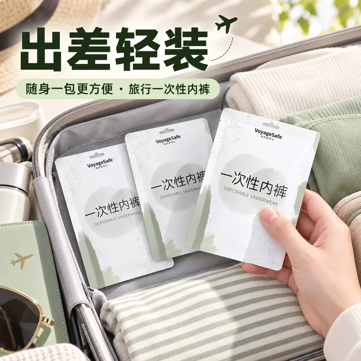 一次性内裤女款棉制无菌旅行便携式短裤免洗独立包装产妇用日抛裤