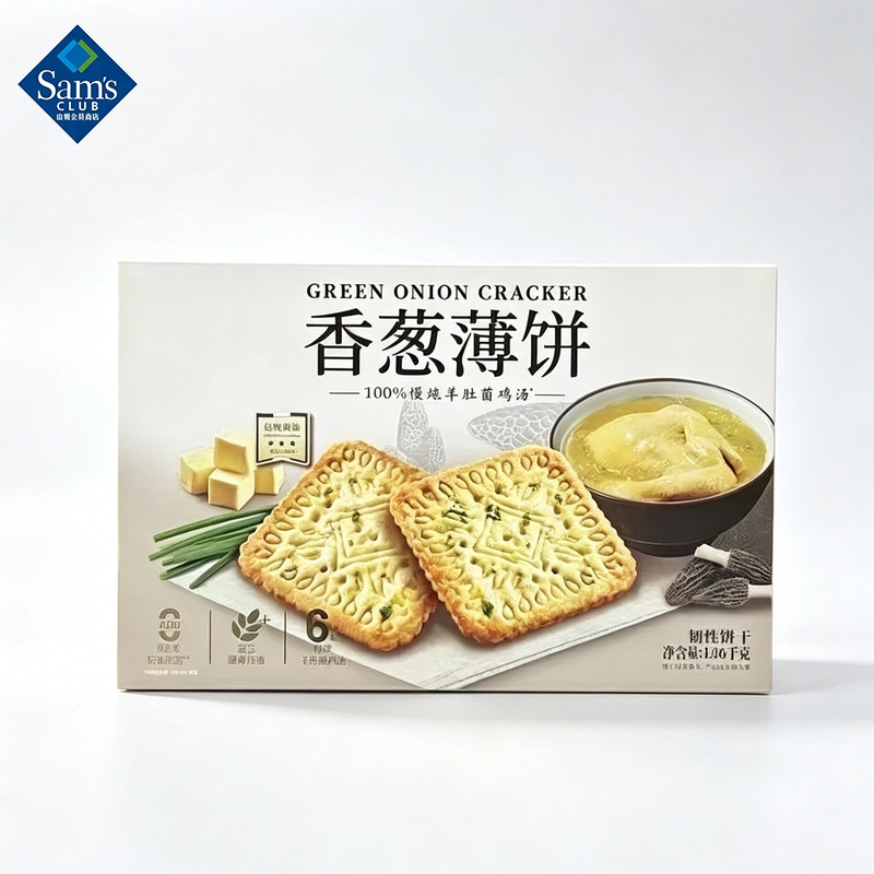 山姆MM香葱薄饼干鲜香解馋咸甜酥脆必买零食正品代购官方旗舰店