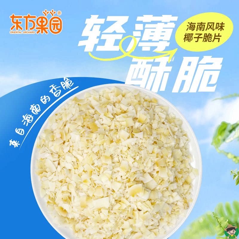 海南特产正宗椰子脆碎片即食椰肉碎椰干碎干酸奶烘焙休闲零食香脆