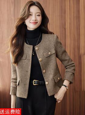 气质短款小香风外套女春秋季2025新款秋装女士西装夹克高级感上衣