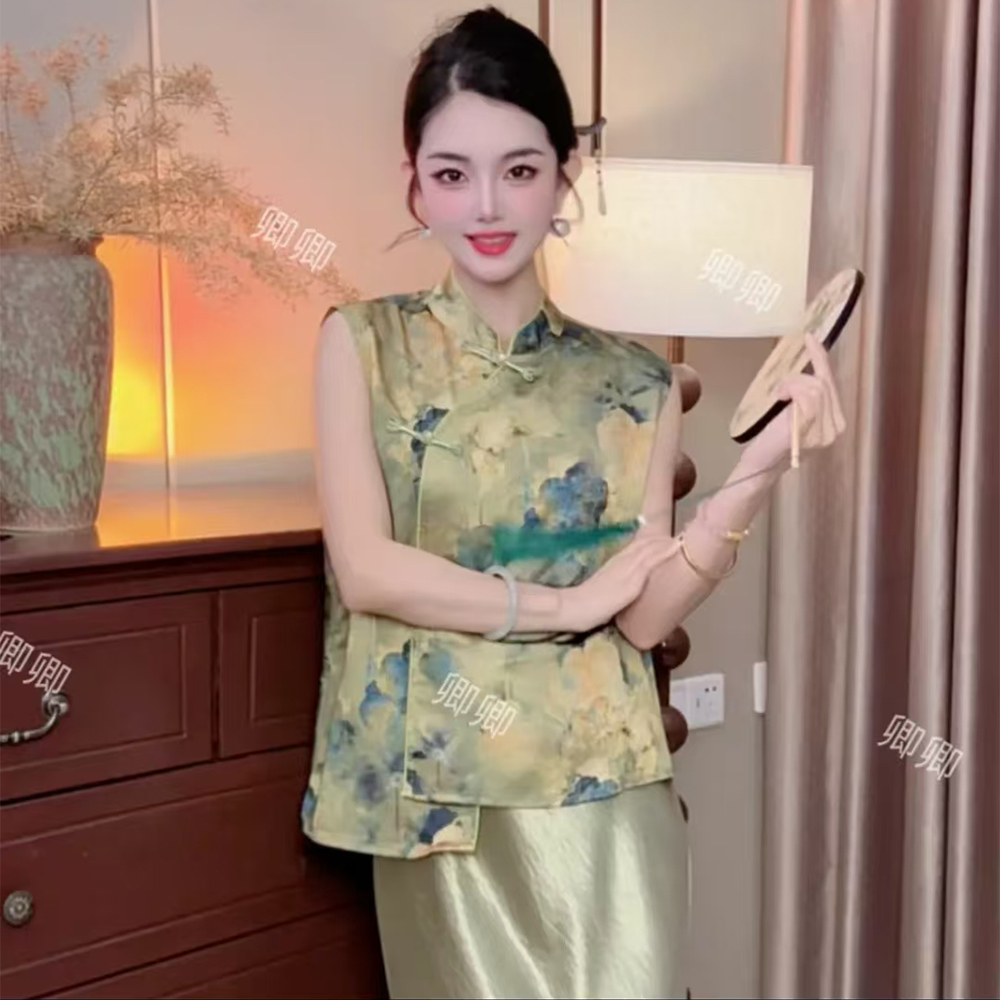 新中式夏季国风马甲时尚气质
