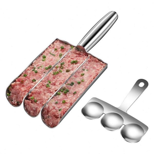 30器炸4鱼丸肉肉丸料理虾滑圆模具制作家用不锈钢丸子火锅做神器