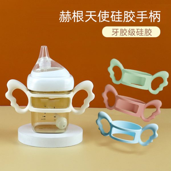 配件奶瓶赫根硅胶hegen球吸管杯手柄通用宽口径奶瓶重力喝水适用