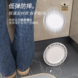 防滑防油可擦免洗防水家用地毯 厨房专用地垫l型吸水脚垫2024新款