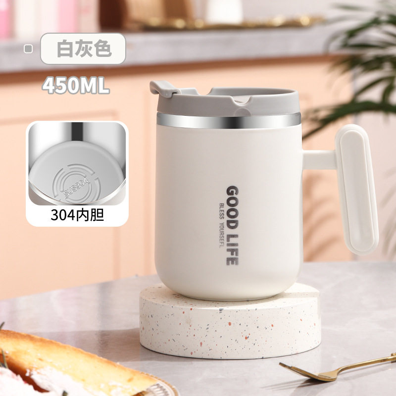 304不锈钢咖啡杯创意成人支架随手杯防烫马克杯礼品