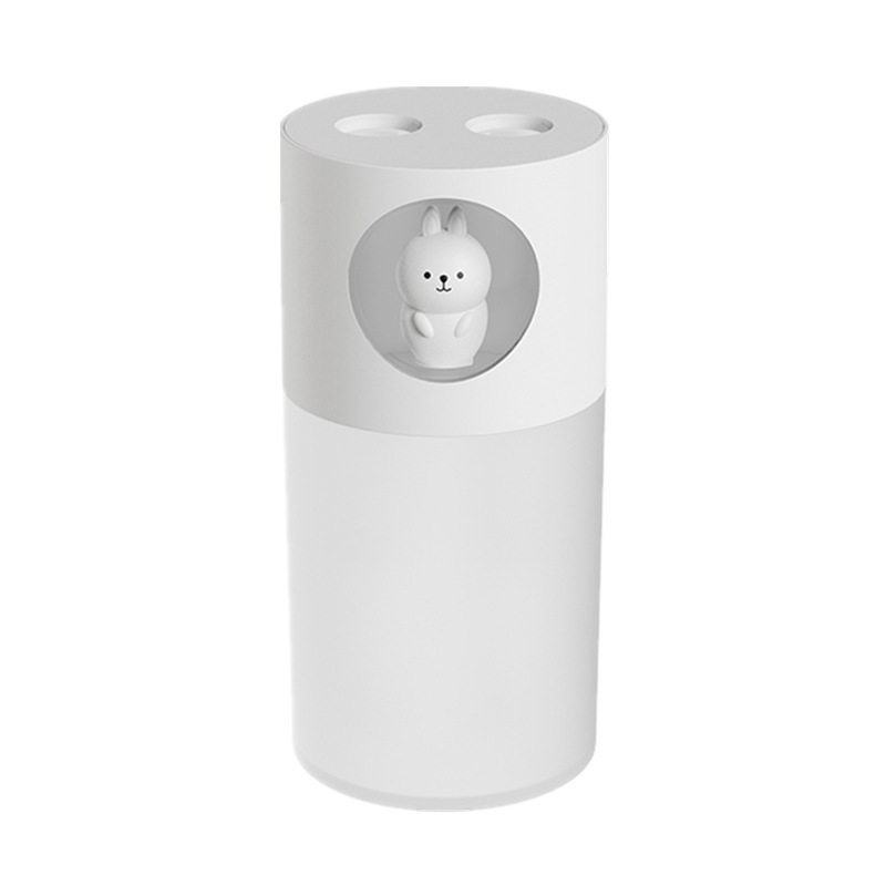萌宠夜灯双喷加湿器usb静音卧室可爱卡通桌面迷你车载加湿器