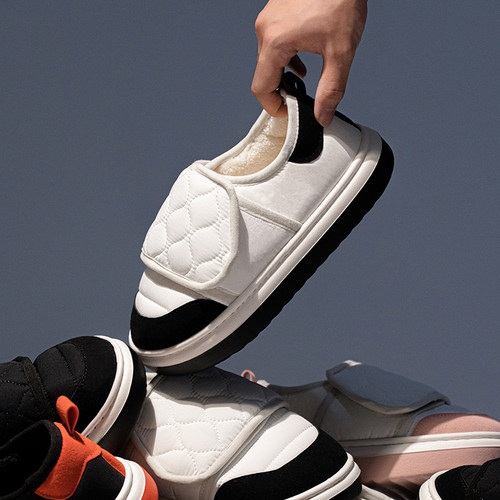 亚束秋冬季保暖简约棉拖鞋