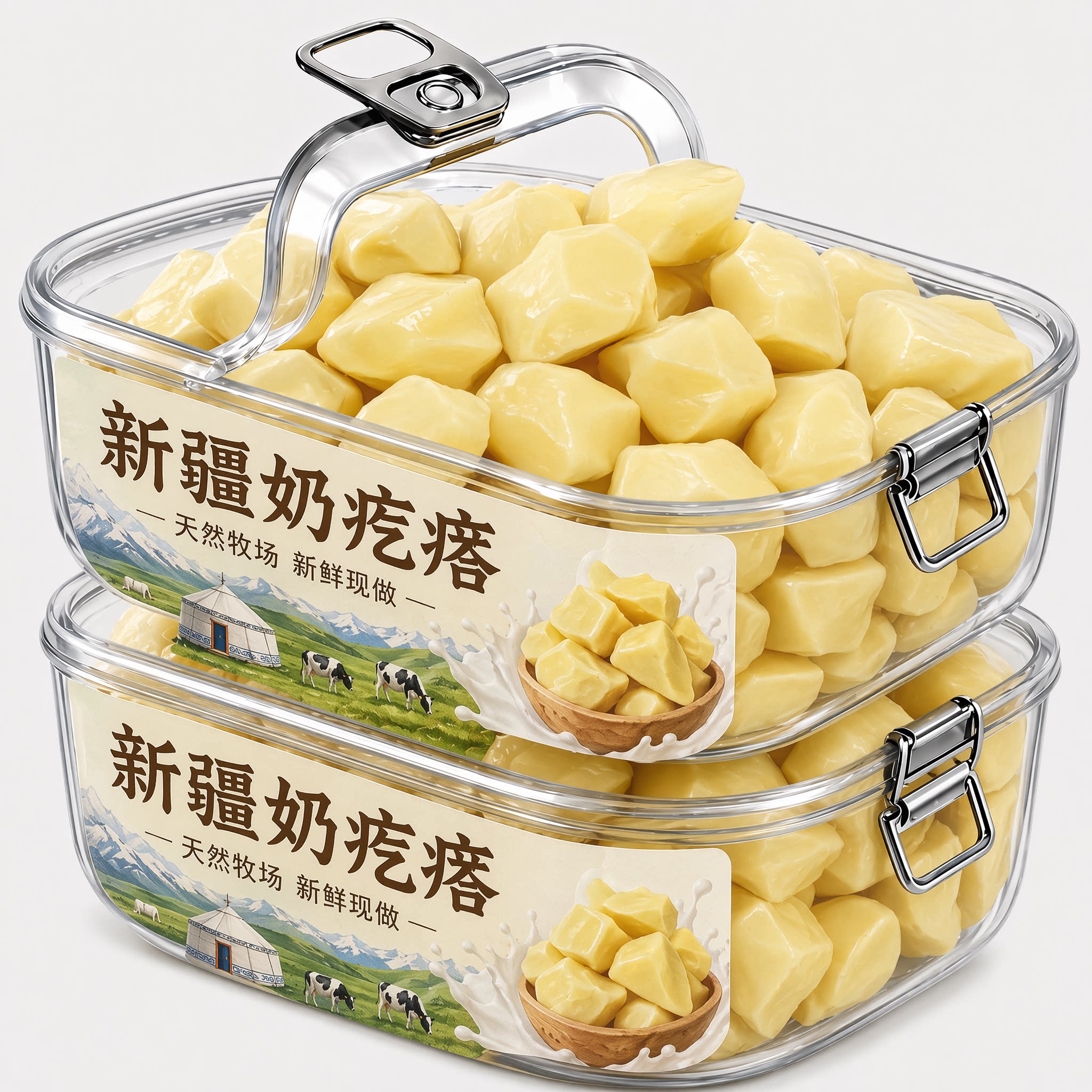 新疆手工无糖奶酪疙瘩独立装图片