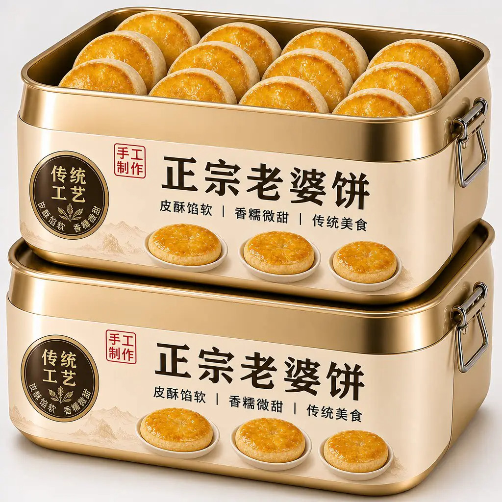 正宗传统老婆饼官方旗舰店广东糕点独立包装大号酥饼早餐休闲食品