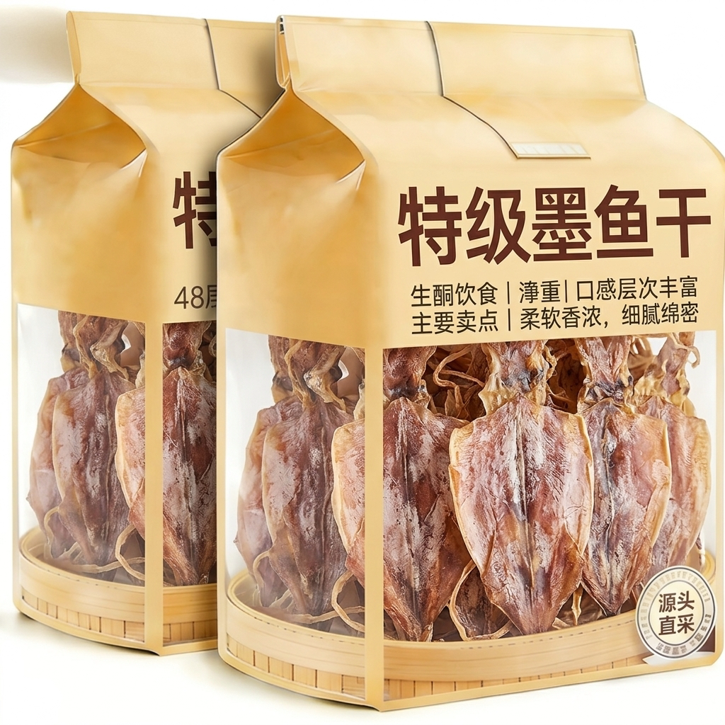 浙江舟山墨鱼干干货特级官方旗舰店墨鱼干煲汤即食小零食野生干货