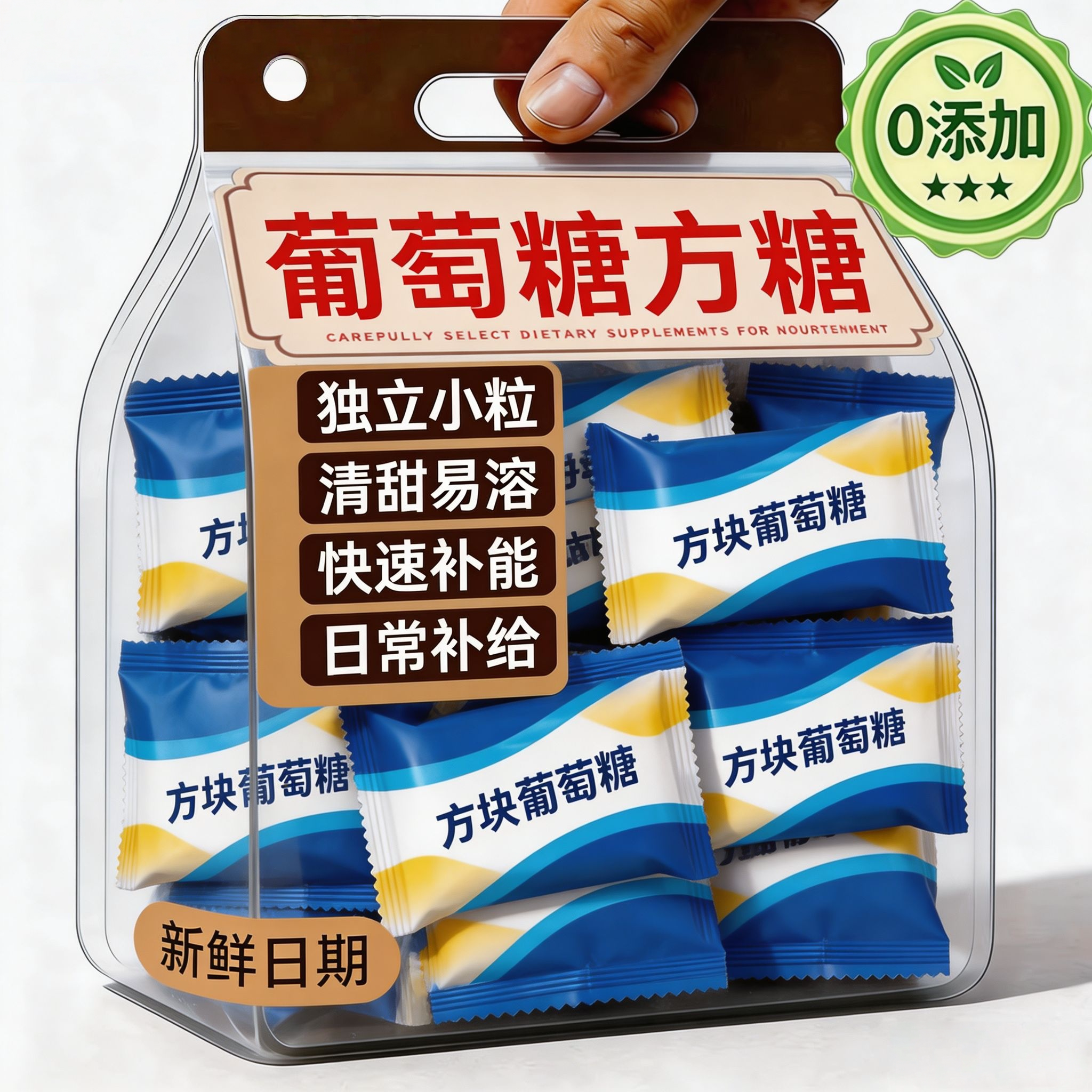 葡萄糖方糖低血糖常备葡萄糖片能量块独立包装官方旗舰店咖啡专用