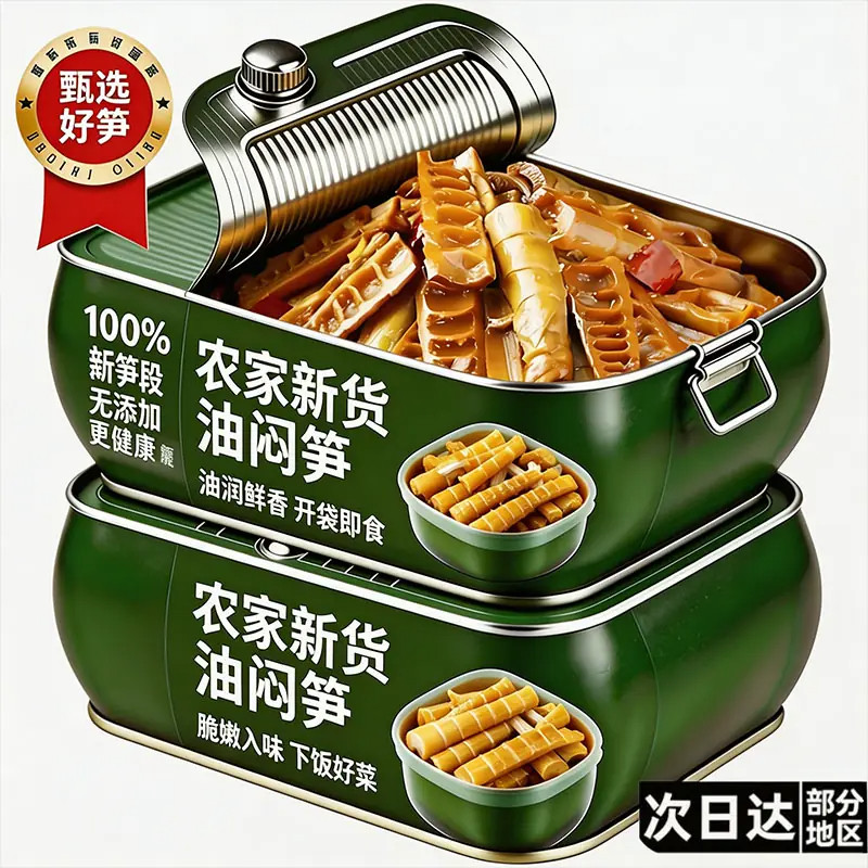 宁波奉化油焖笋竹笋新鲜嫩春笋尖干下饭菜开袋即食奉化减低脂食品
