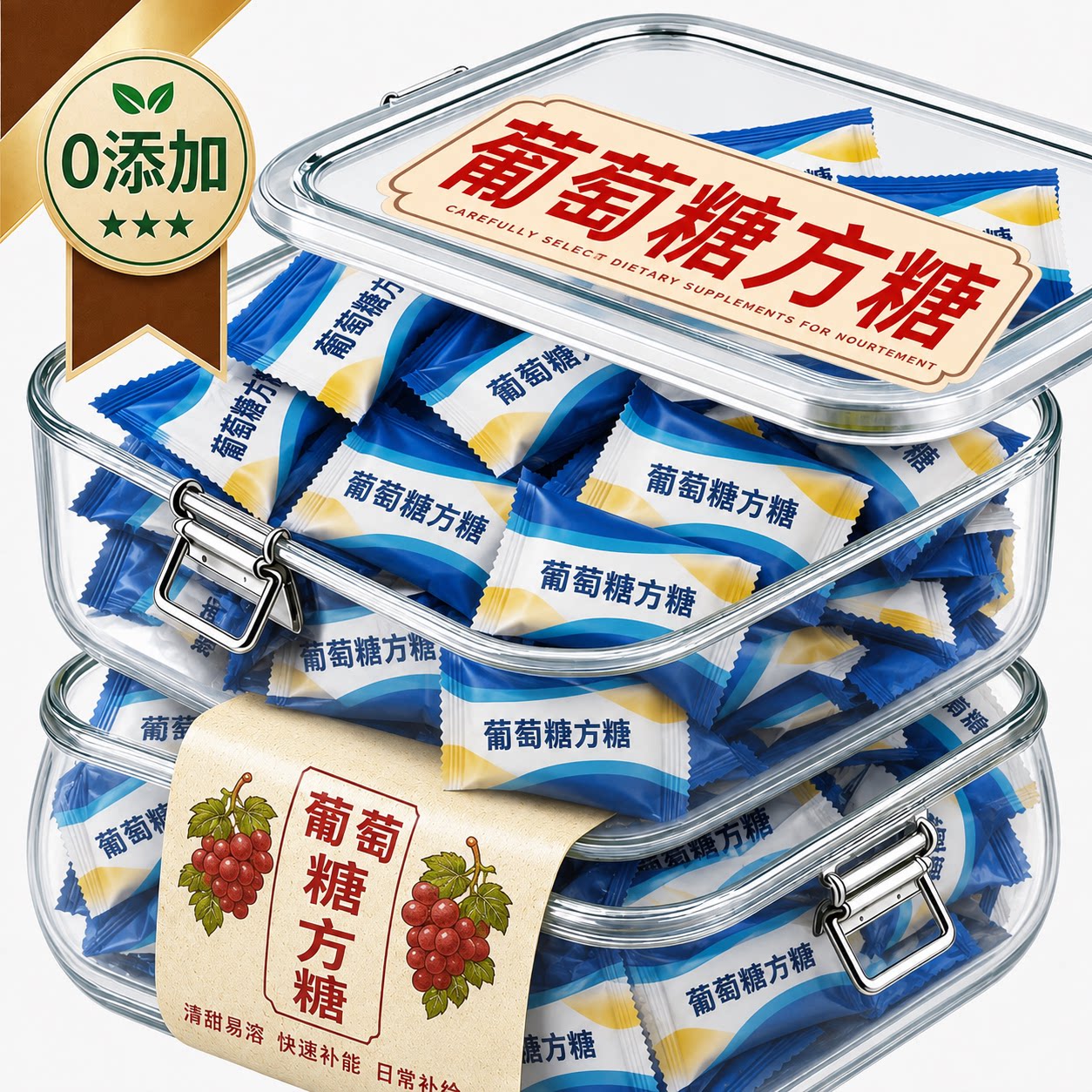 葡萄糖方糖低血糖常备葡萄糖片能量块独立包装官方旗舰店咖啡专用
