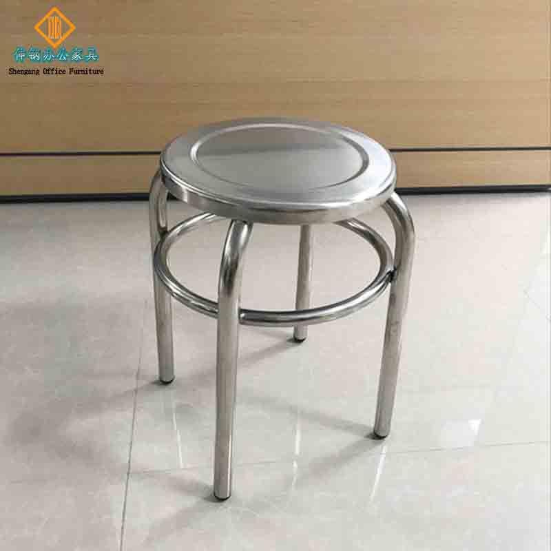 不锈钢圆凳职员工作培训洽谈加厚固定凳东莞深圳办公家具