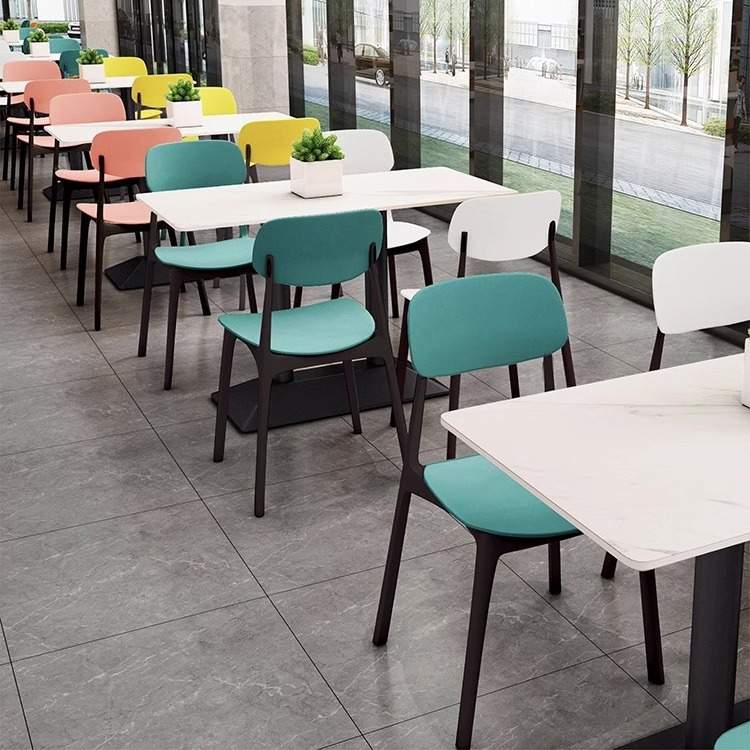 公司员工食堂饭堂快餐店餐馆桌椅组合四人岩板桌学校餐厅桌子