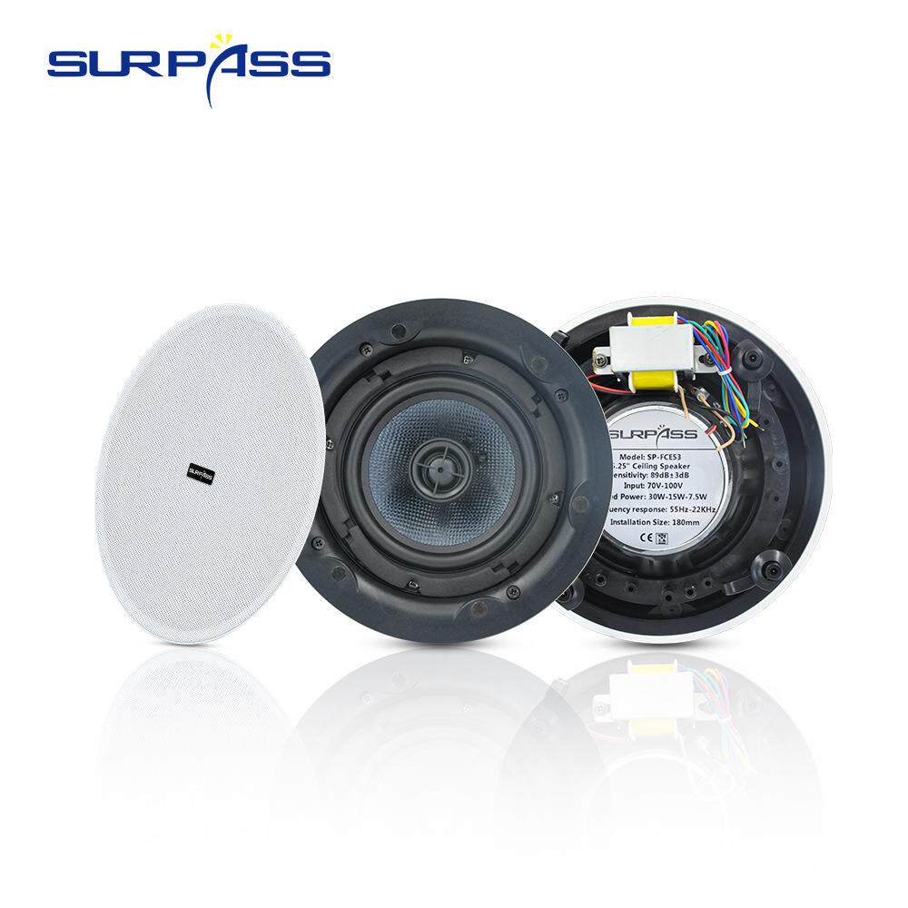 吊顶音响嵌入式背景音乐喇叭扬声器家用客厅天花全频吸顶喇叭