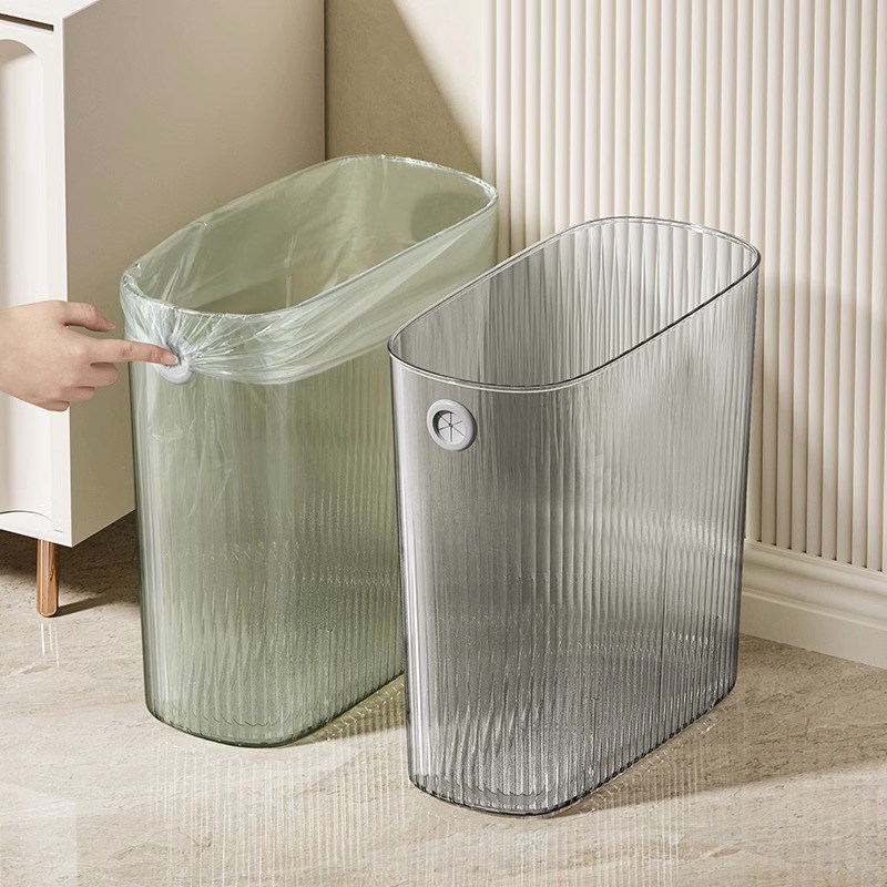 家用厨房垃圾桶卫生间厕所夹缝窄款透明无盖长方形垃圾篓客厅纸篓