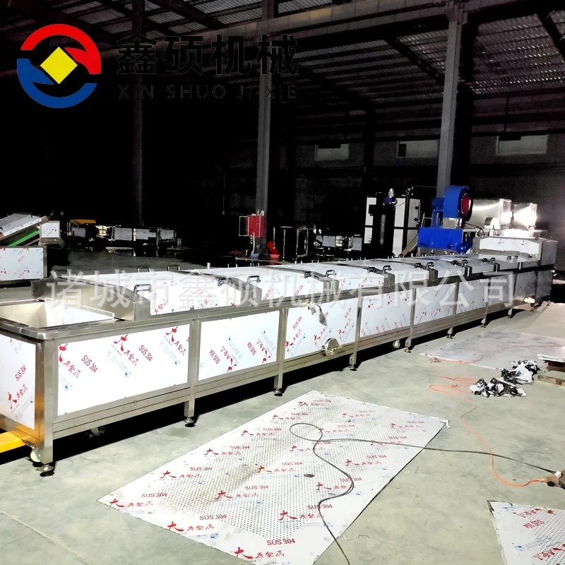 全自动蒸煮漂烫机 大虾小龙虾蒸煮设备 蒸汽加热西蓝花蒸煮杀青线