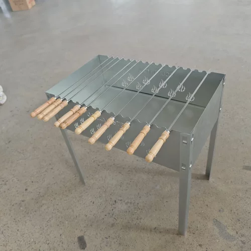 户外便携简易烧烤架野外露营不锈钢加厚BBQ烧烤用具家用木炭烤架
