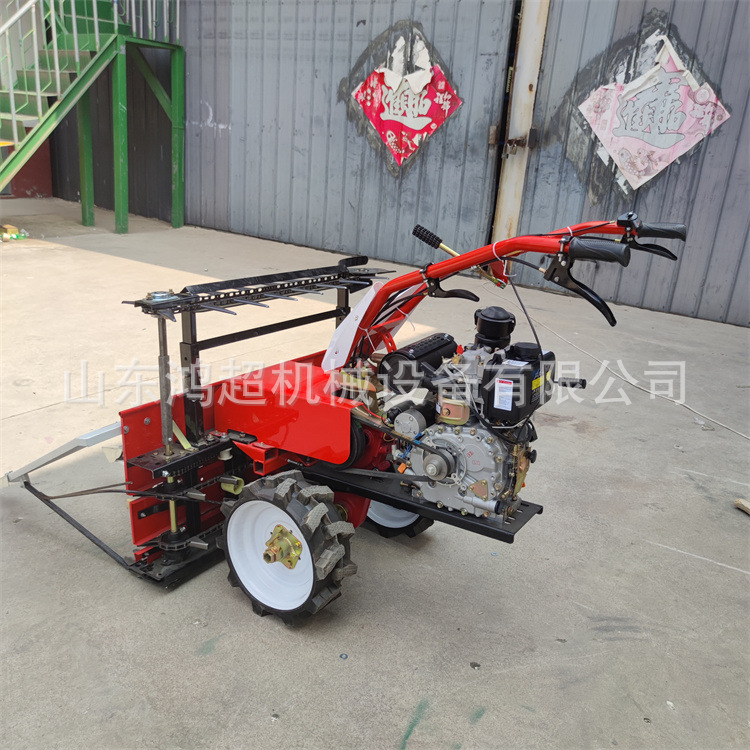 药材秸秆手扶收割机 紫苏苜蓿草割倒机8马力割晒机