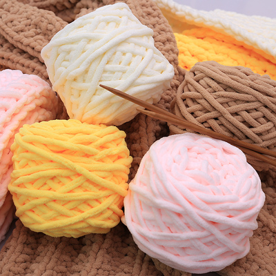 2两粗冰条线手工编织围巾玩偶