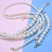 珍珠链条包包配件加长女士斜挎肩带手挽diy链子单买挎包包带包链