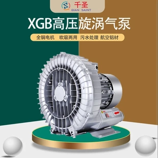 工业380v鼓风机罗茨涡轮气泵 XGB高压漩涡风机增氧220v强力大功率