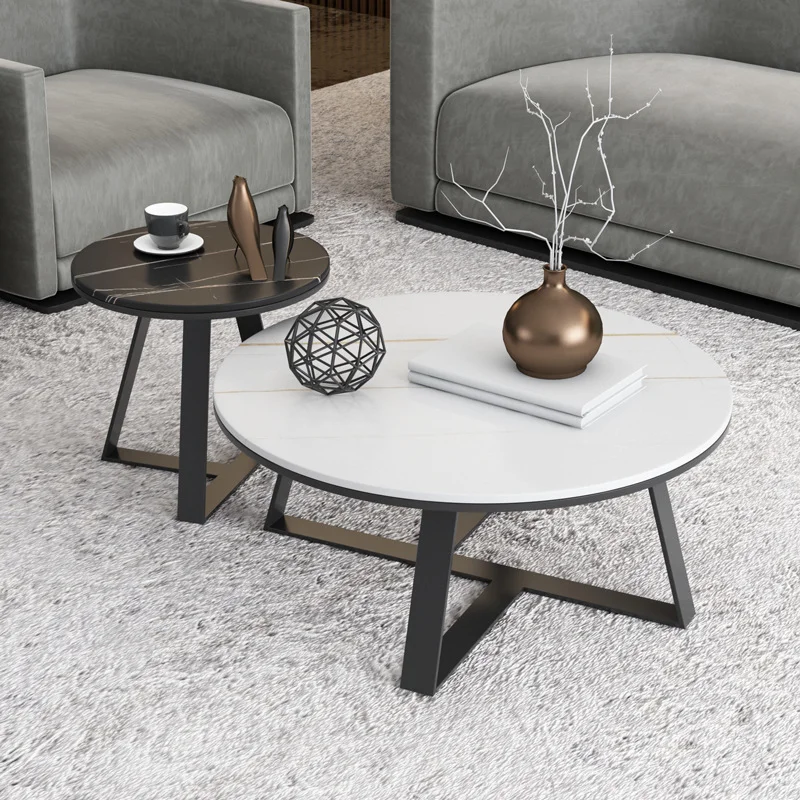 现在简约大理石茶几 家用卧室小阳台轻奢边几 办公室休息室茶几