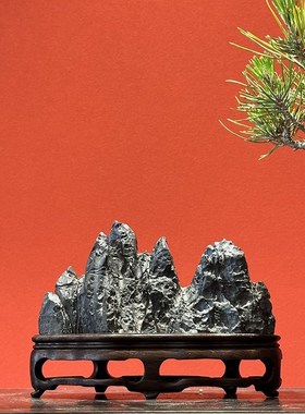 中式奇石摆件茶室空间玄关案头书房赏石装饰天然原石观赏石太湖石