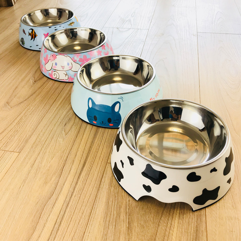 狗狗用品狗碗狗盆猫咪食盆猫碗双碗狗粮盆大号大型犬不锈钢宠物碗