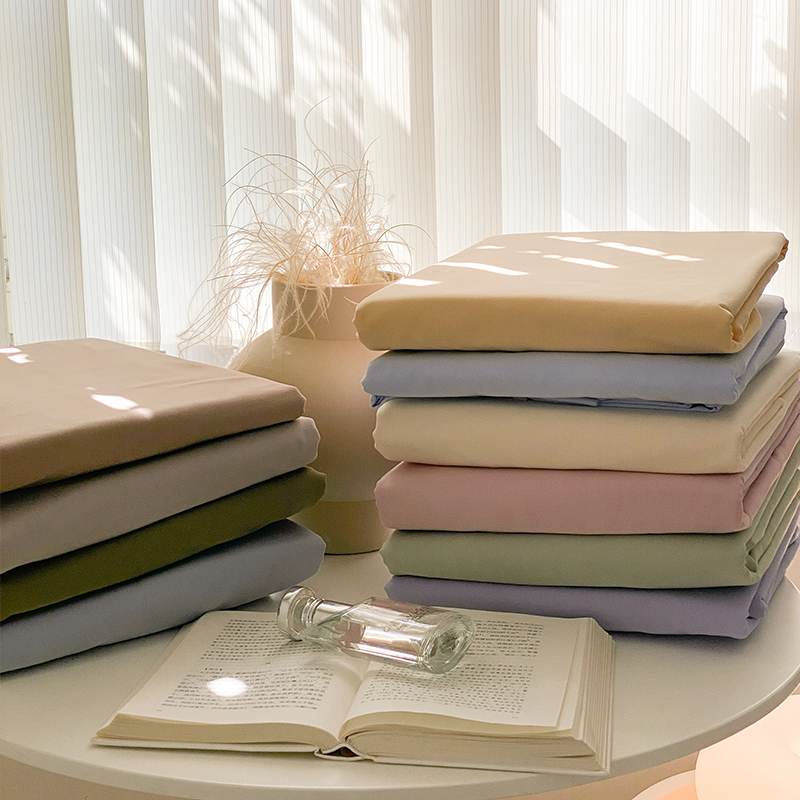 在耳边简约北欧风纯棉床单秋冬60支长绒棉磨毛加厚1.5/1.8m床笠