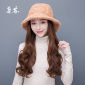 可拆卸假发发片带魔术贴大波浪短发长直发水波纹羊毛卷中直长卷发