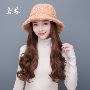 可拆卸假发发片带魔术贴大波浪短发长直发水波纹羊毛卷中直长卷发