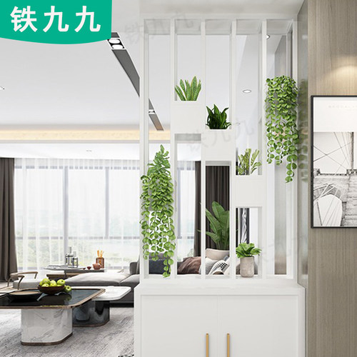 北欧屏风玄关入户鞋柜上轻奢装饰隔断置物架客厅洗手间洗漱台花架