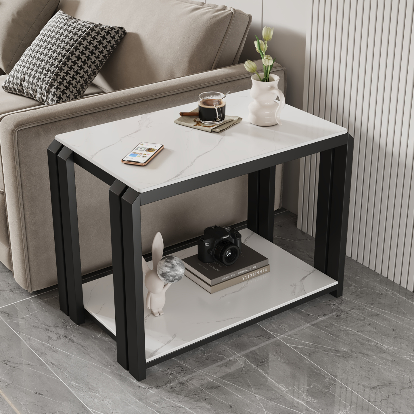 轻奢简约沙发客厅边几角几小茶几