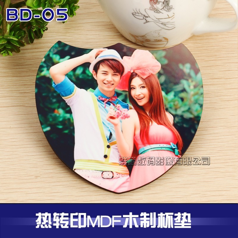 热转印MDF木质杯垫空白个性DIY马克杯杯垫茶杯杯垫BD-05