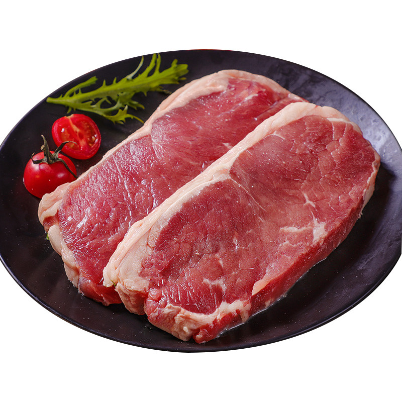 伊赛国产谷饲原切西冷牛排900g 家庭牛排西餐牛排150g/袋
