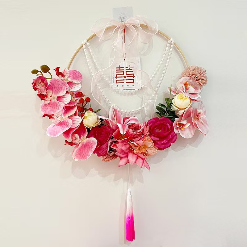 结婚挂件礼花环网红房拉布