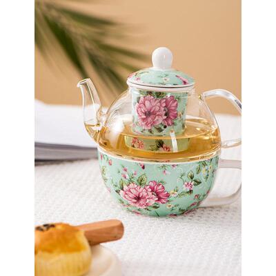 陶瓷下午茶花茶壶马克杯茶具套装子母壶咖啡壶杯礼品定制teapot