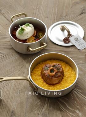 意大利Ottinetti全铝迷你平底锅煎锅双耳小锅烤焗饭焖炖锅烤盘碗