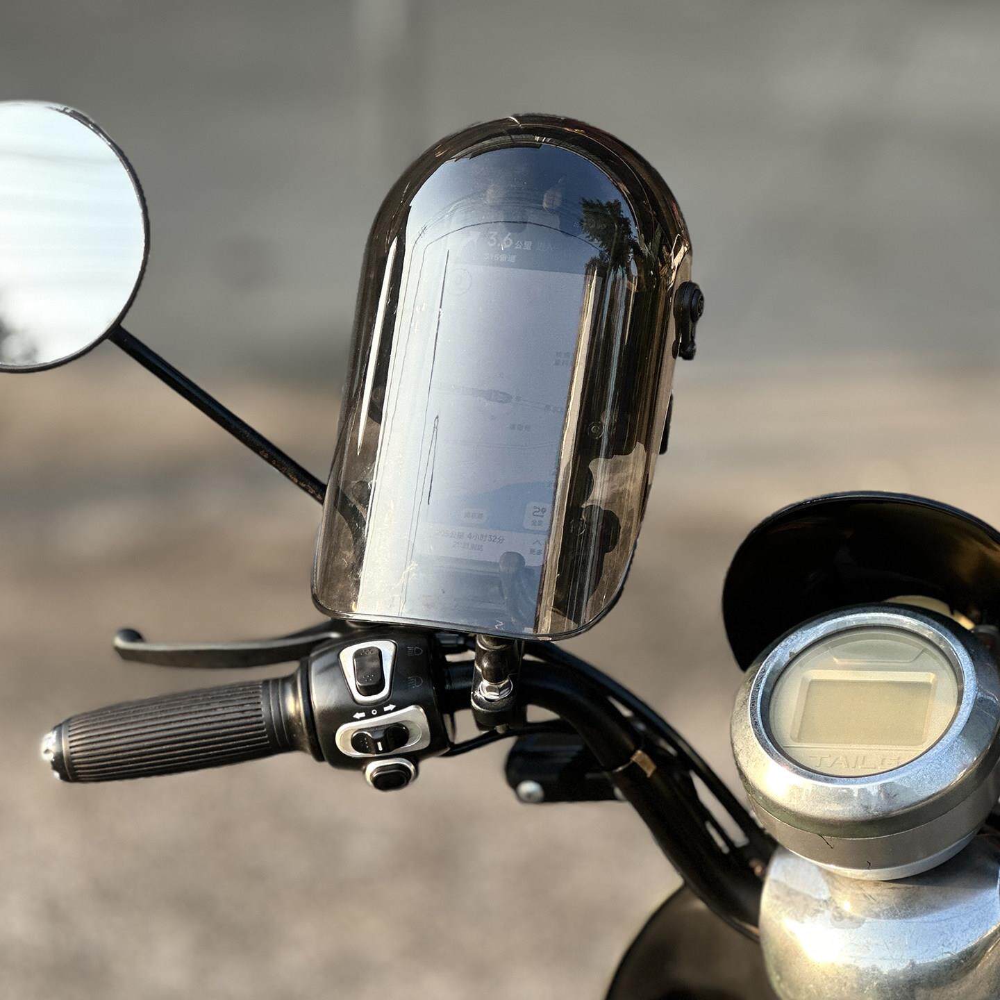 电动车手机导航支架美团外送快递闪送机车遮阳防晒防雨充电支架